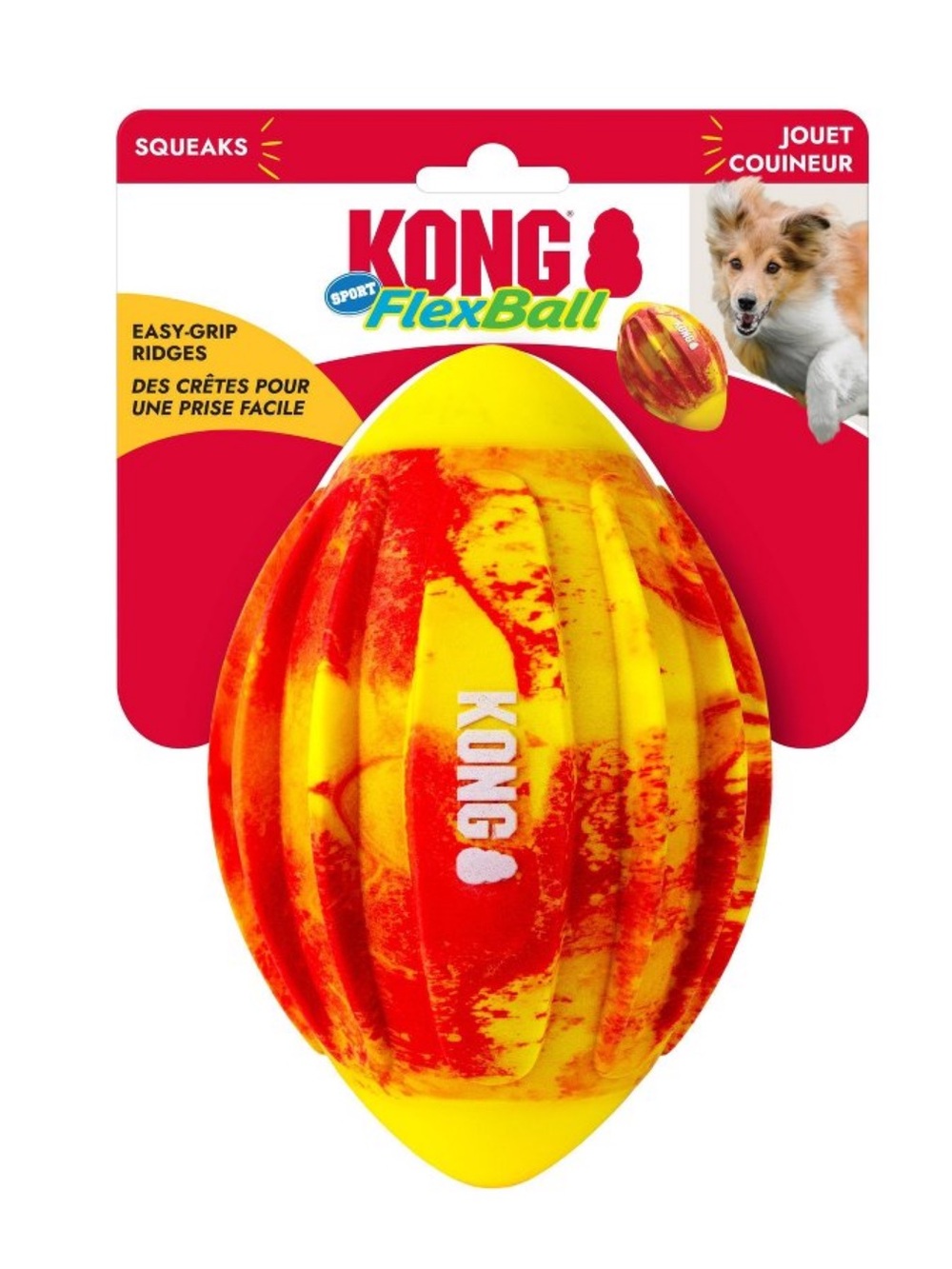 KONG Flexball Sport Football Dog Toy